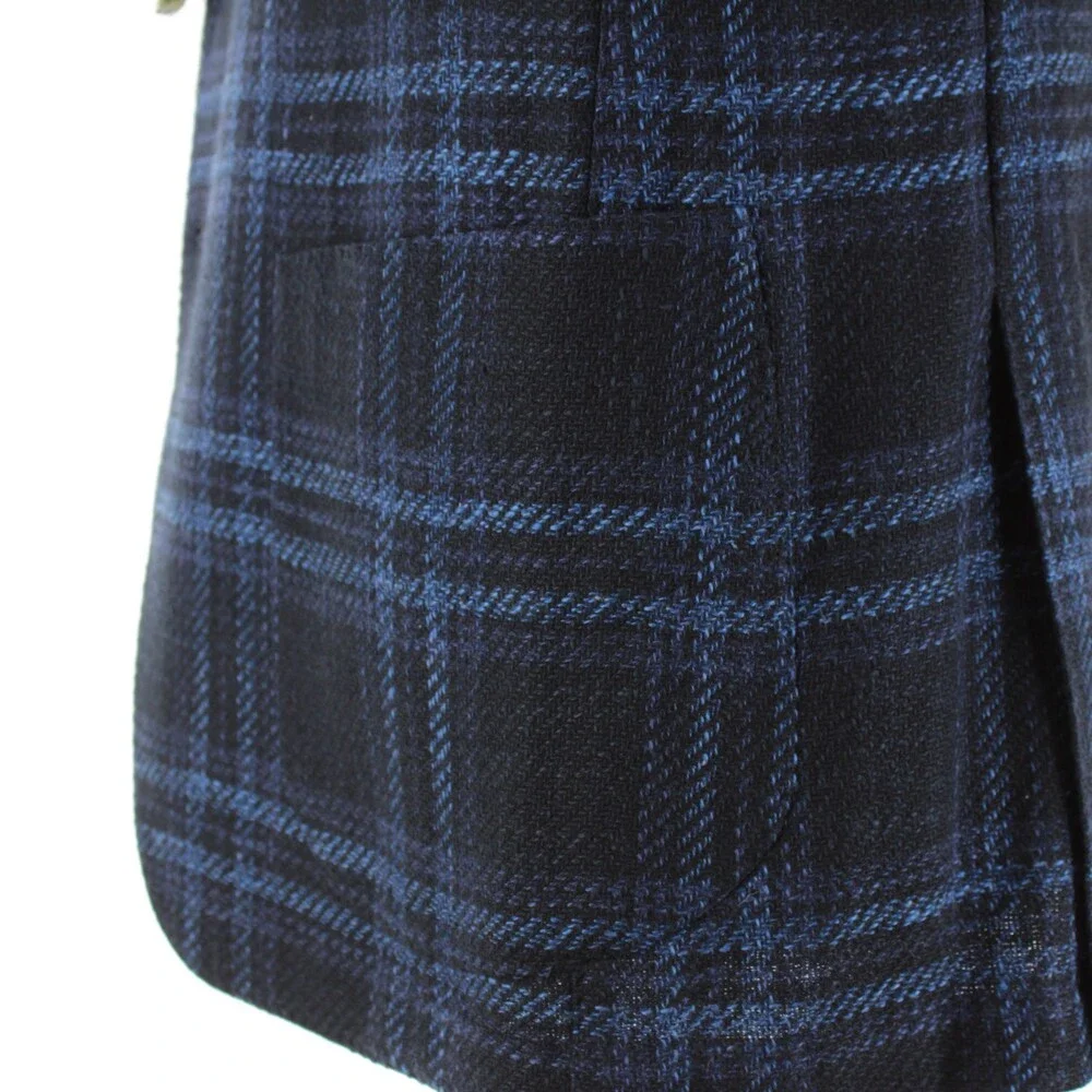 Sartorio Kiton NWT Wool Blend Sport Coat Size 52R (42R US) In Blue Plaid